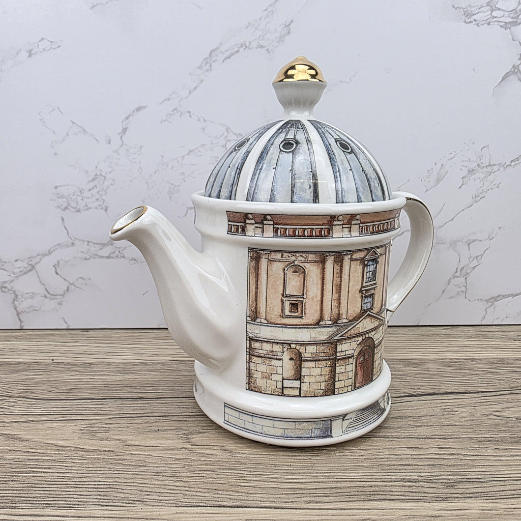 Vintage Architectural Ceramic Teapot | Radcliffe Camera Design | Past Times England Collectible Oxford Landmark