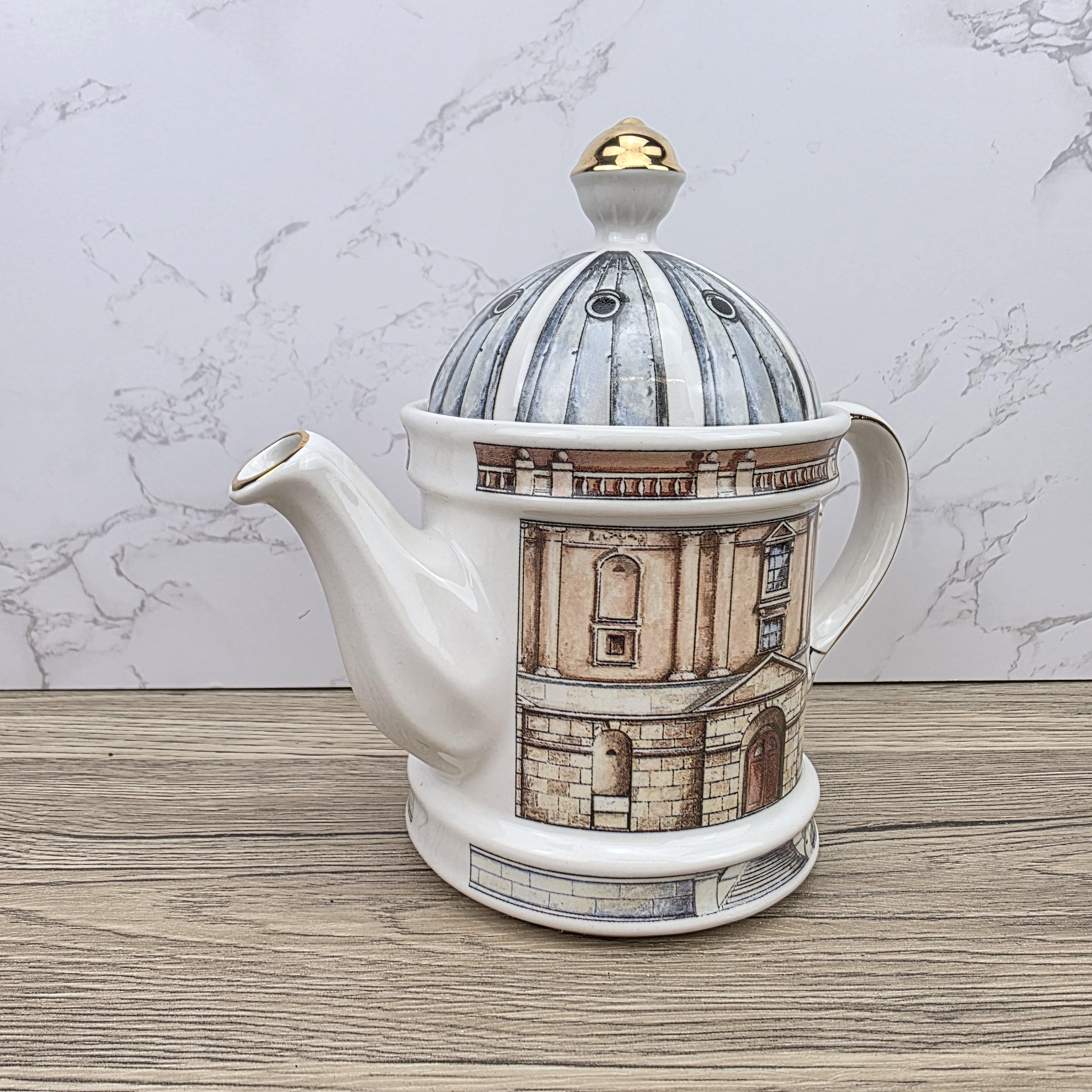 Vintage Architectural Ceramic Teapot | Radcliffe Camera Design | Past Times England Collectible Oxford Landmark
