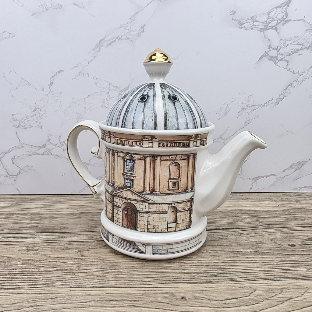 Vintage Architectural Ceramic Teapot | Radcliffe Camera Design | Past Times England Collectible Oxford Landmark