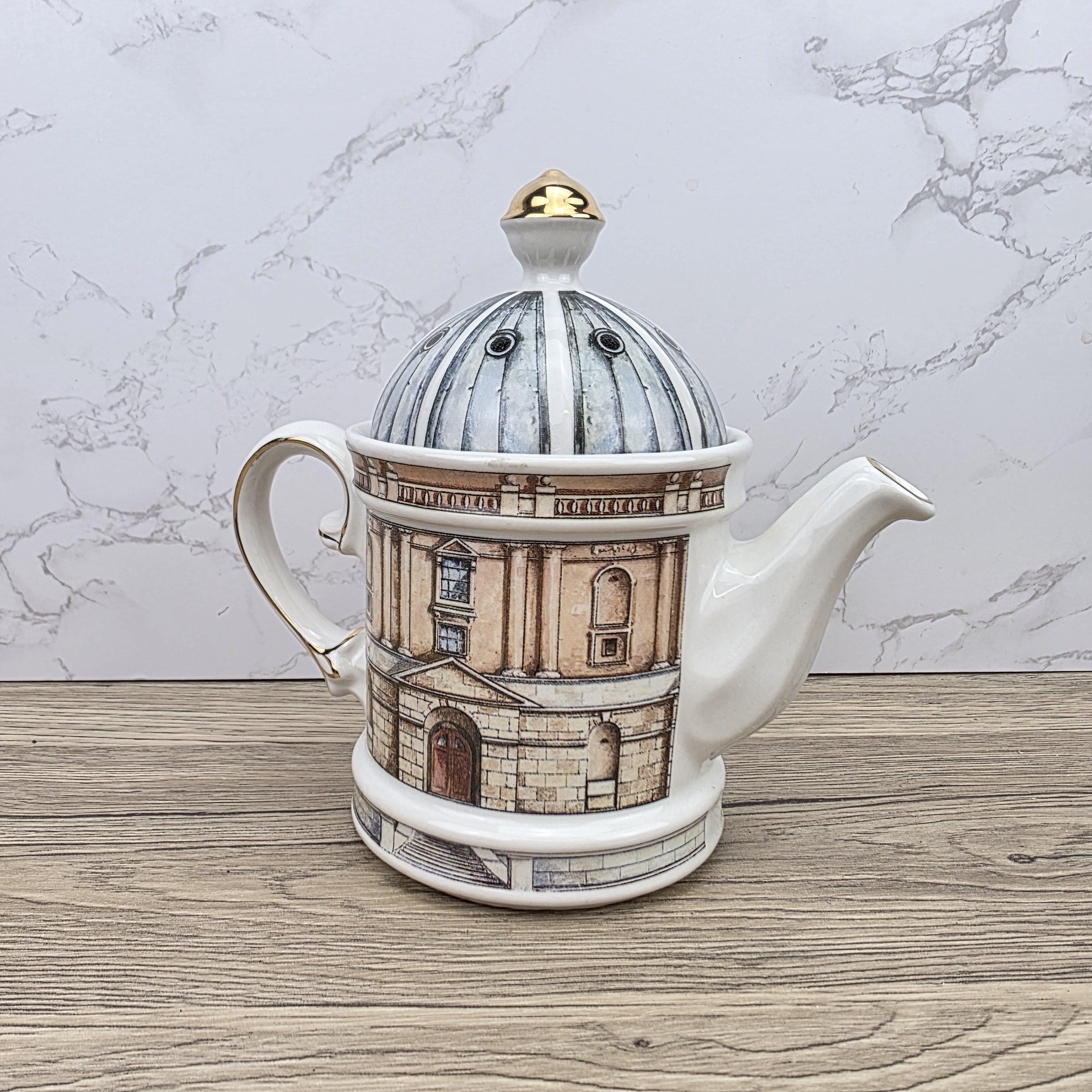 Vintage Architectural Ceramic Teapot | Radcliffe Camera Design | Past Times England Collectible Oxford Landmark