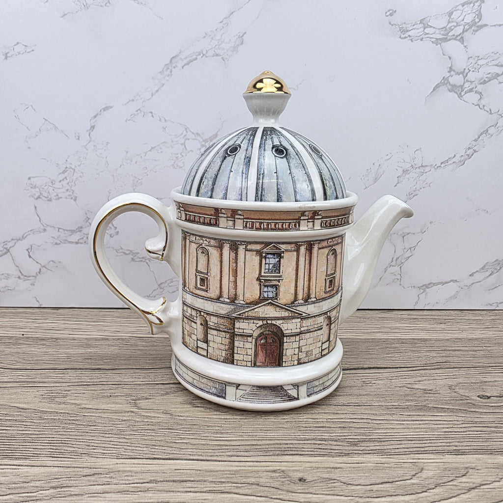 Vintage Architectural Ceramic Teapot | Radcliffe Camera Design | Past Times England Collectible Oxford Landmark
