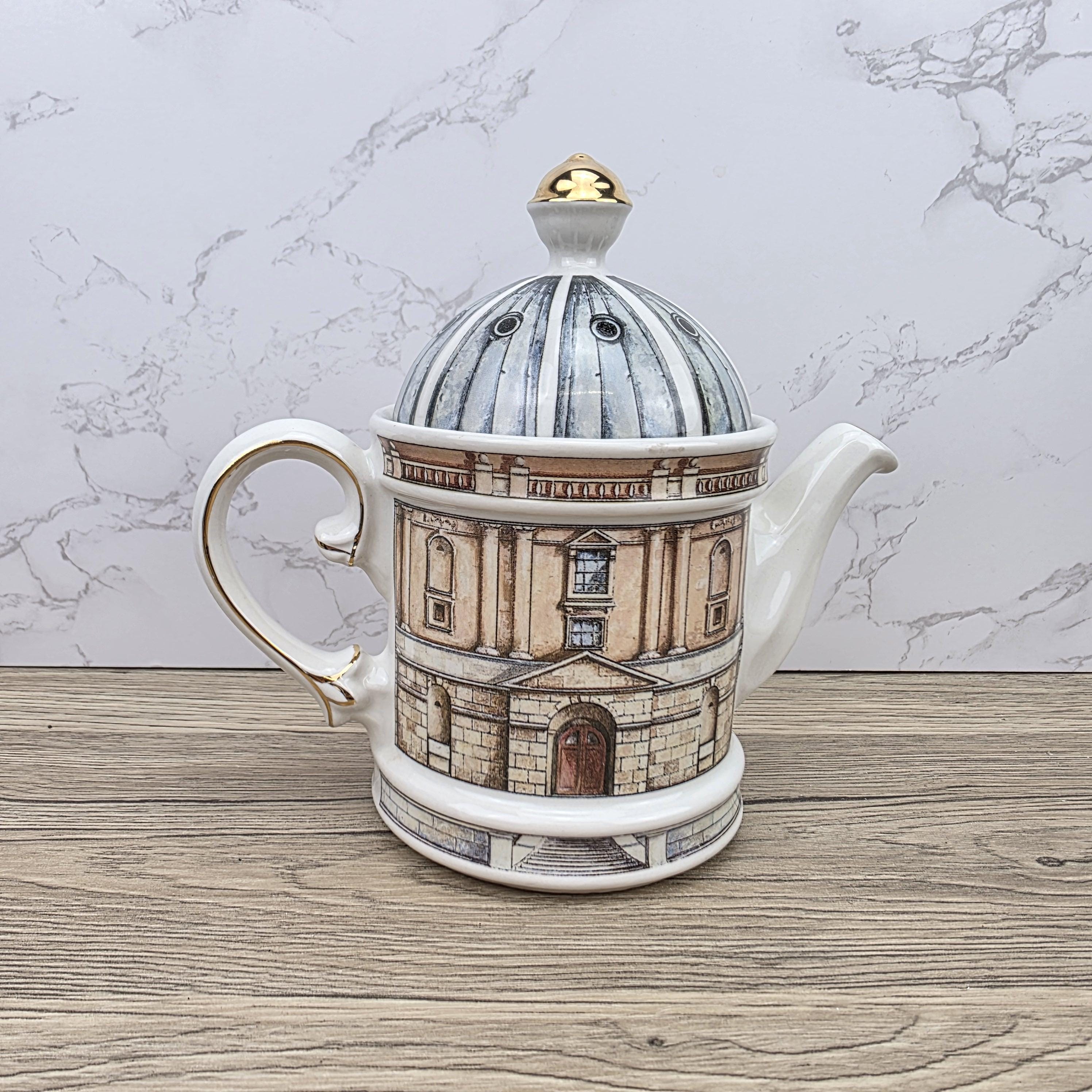 Vintage Architectural Ceramic Teapot | Radcliffe Camera Design | Past Times England Collectible Oxford Landmark