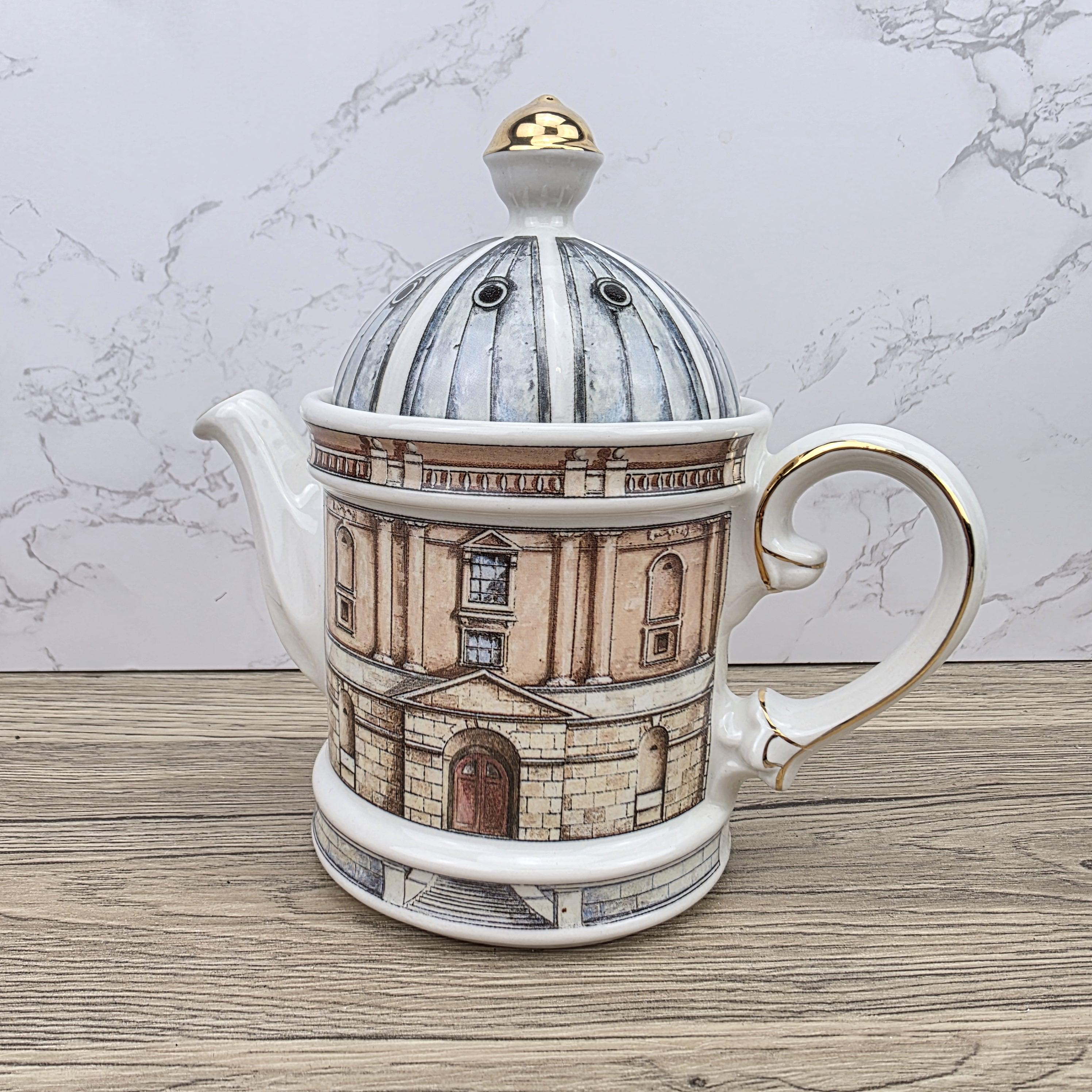 Vintage Architectural Ceramic Teapot | Radcliffe Camera Design | Past Times England Collectible Oxford Landmark