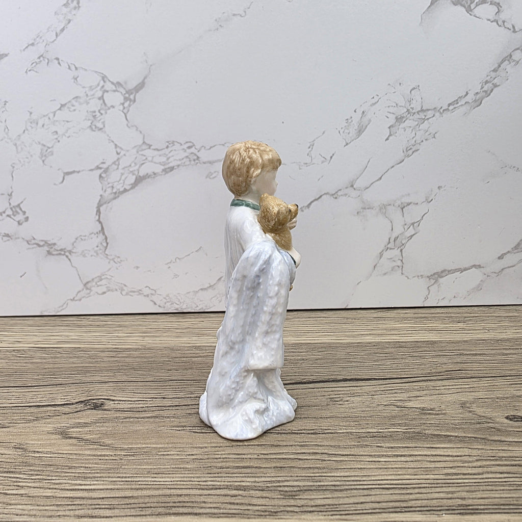 Vintage Royal Doulton Sleepy Head HN3761 Porcelain Child Figurine Hand Decorated England 1985 Collectible
