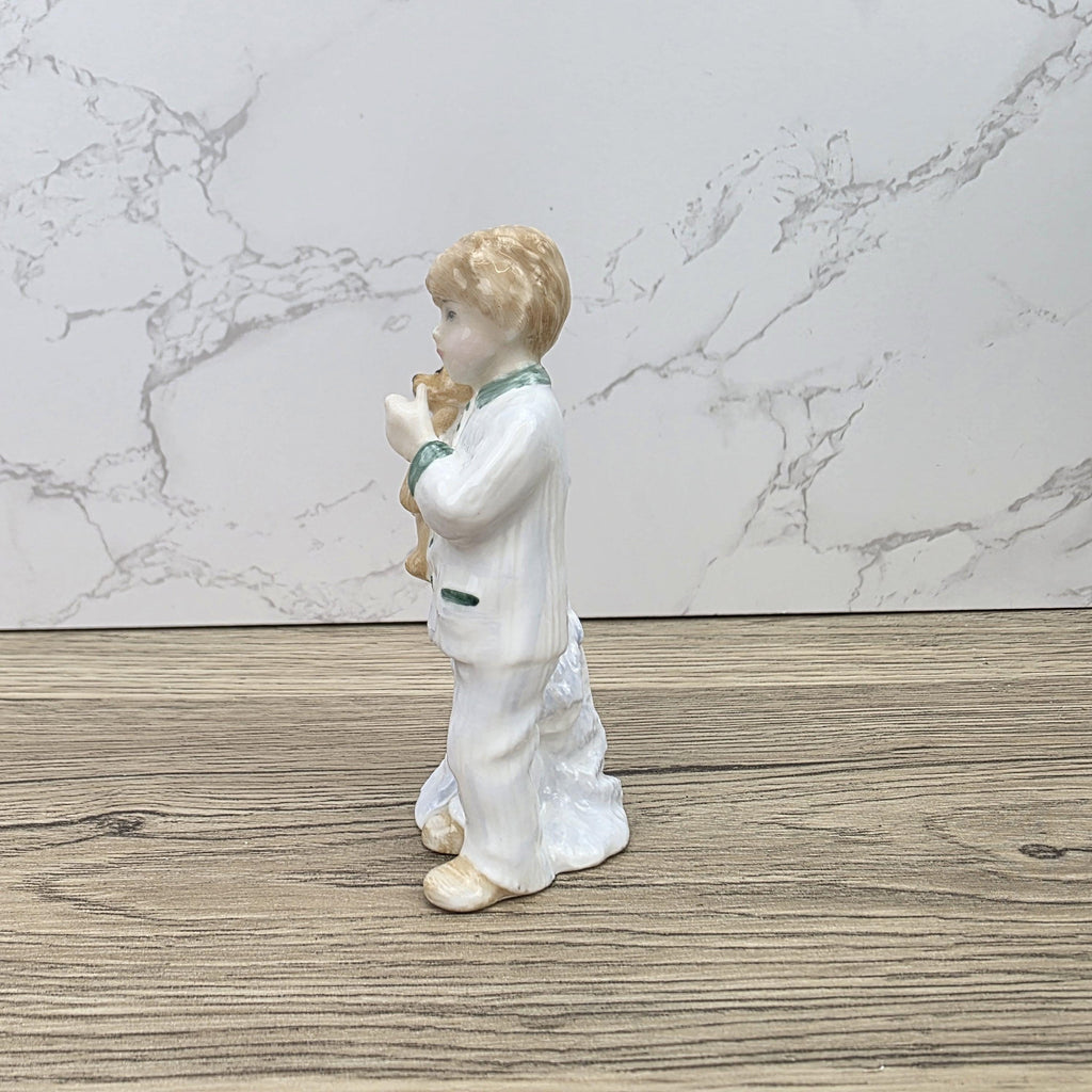 Vintage Royal Doulton Sleepy Head HN3761 Porcelain Child Figurine Hand Decorated England 1985 Collectible