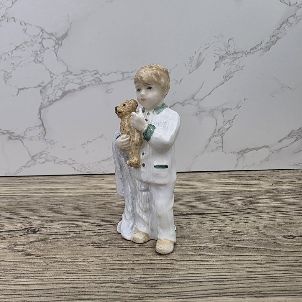 Vintage Royal Doulton Sleepy Head HN3761 Porcelain Child Figurine Hand Decorated England 1985 Collectible