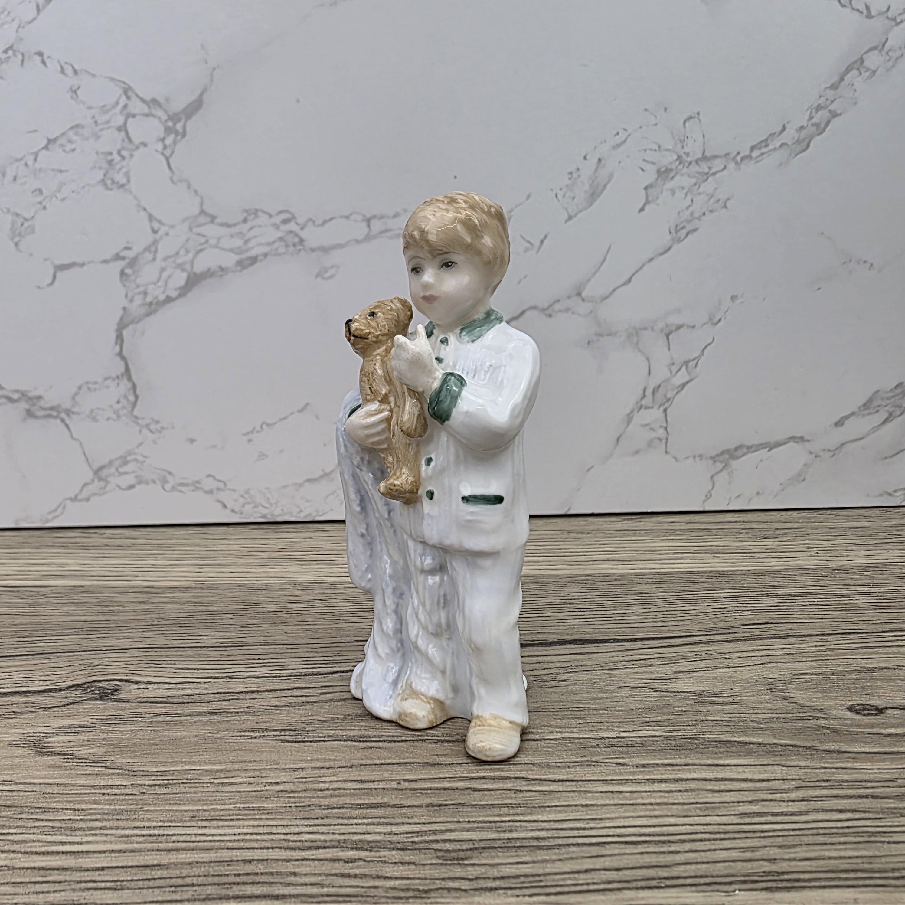 Vintage Royal Doulton Sleepy Head HN3761 Porcelain Child Figurine Hand Decorated England 1985 Collectible