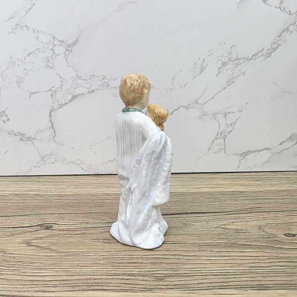 Vintage Royal Doulton Sleepy Head HN3761 Porcelain Child Figurine Hand Decorated England 1985 Collectible