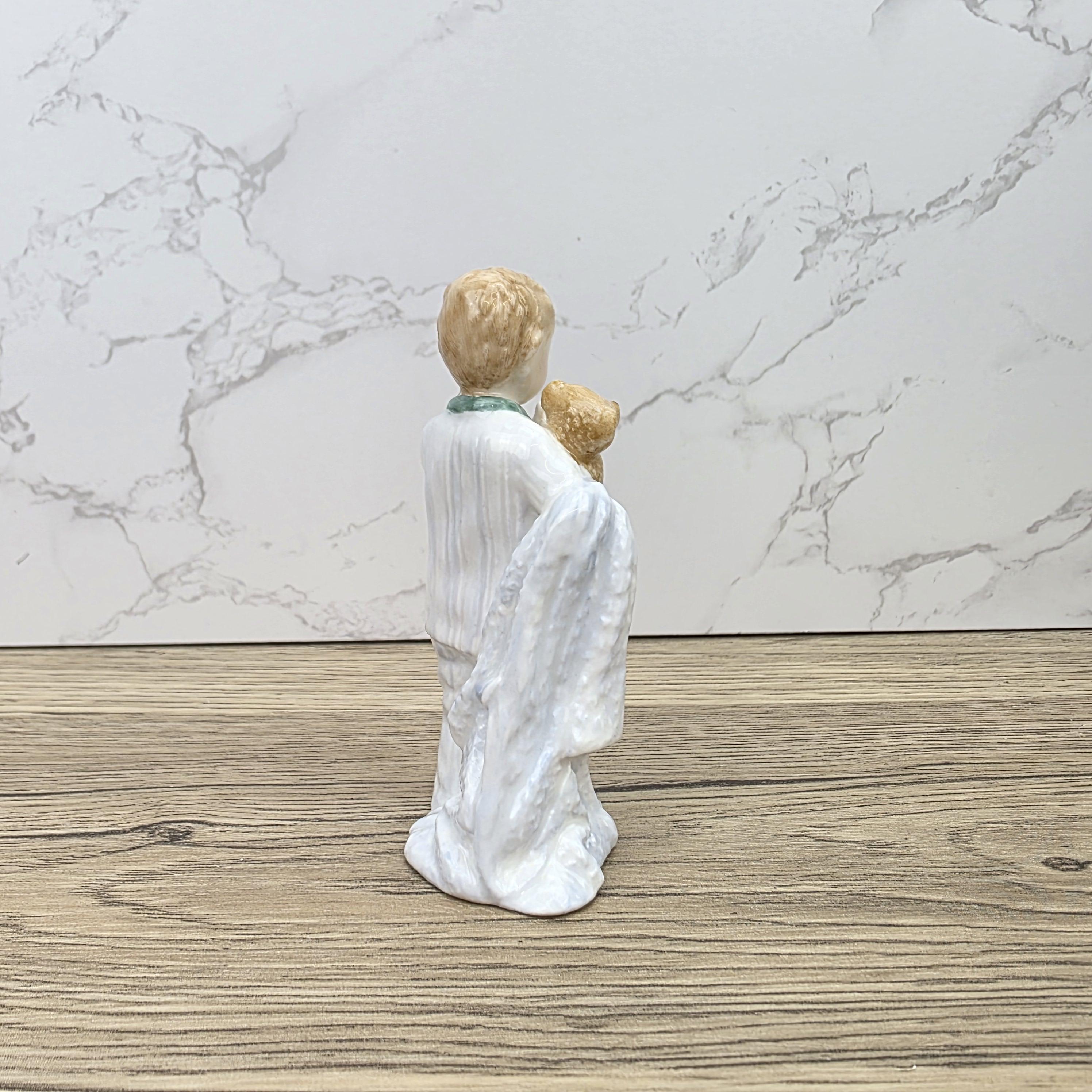 Vintage Royal Doulton Sleepy Head HN3761 Porcelain Child Figurine Hand Decorated England 1985 Collectible