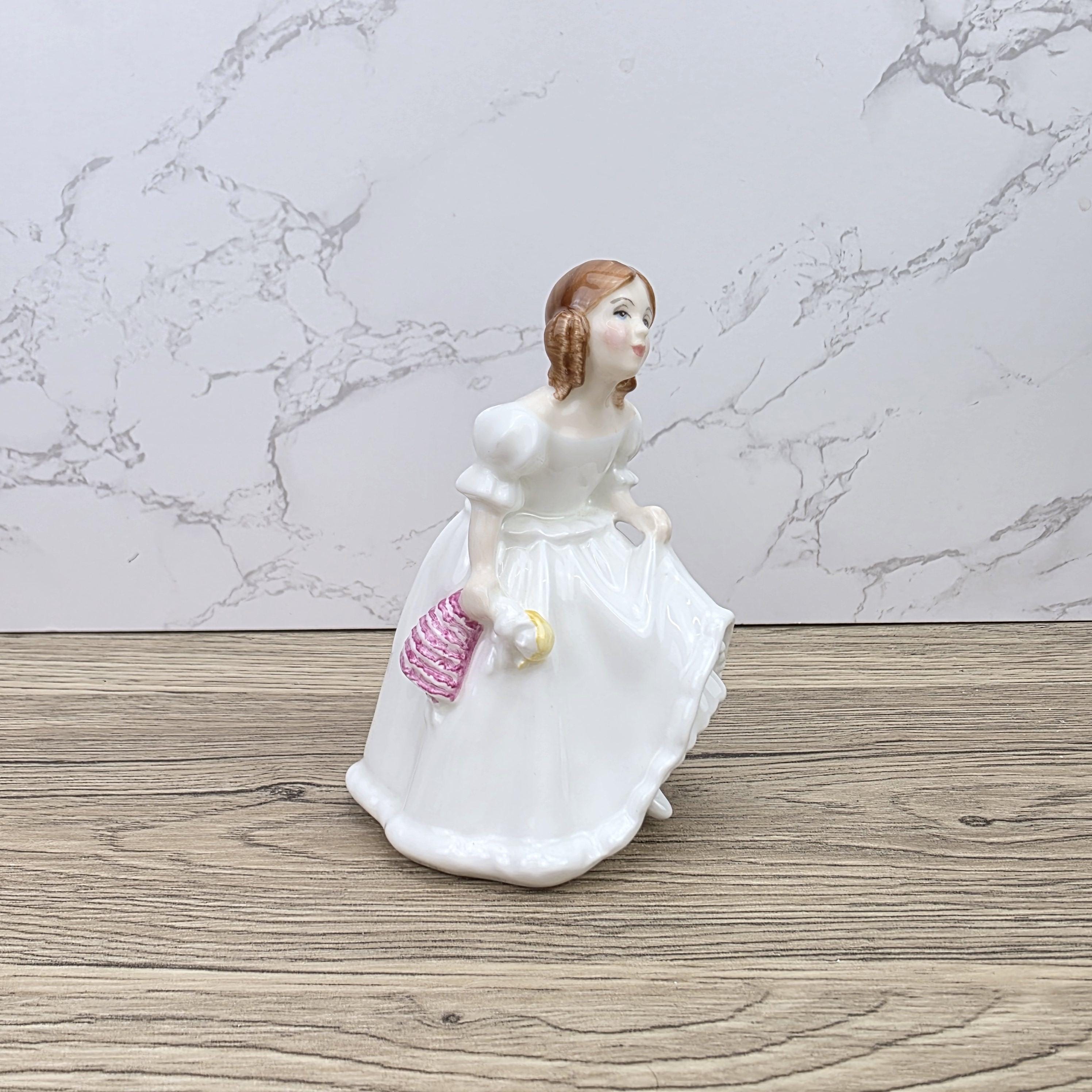 Vintage Royal Doulton Lynsey HN3043 Porcelain Girl Figurine Hand Decorated England 1984 Bone China
