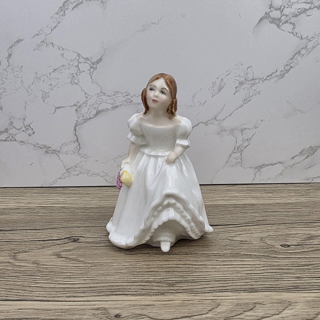 Vintage Royal Doulton Lynsey HN3043 Porcelain Girl Figurine Hand Decorated England 1984 Bone China