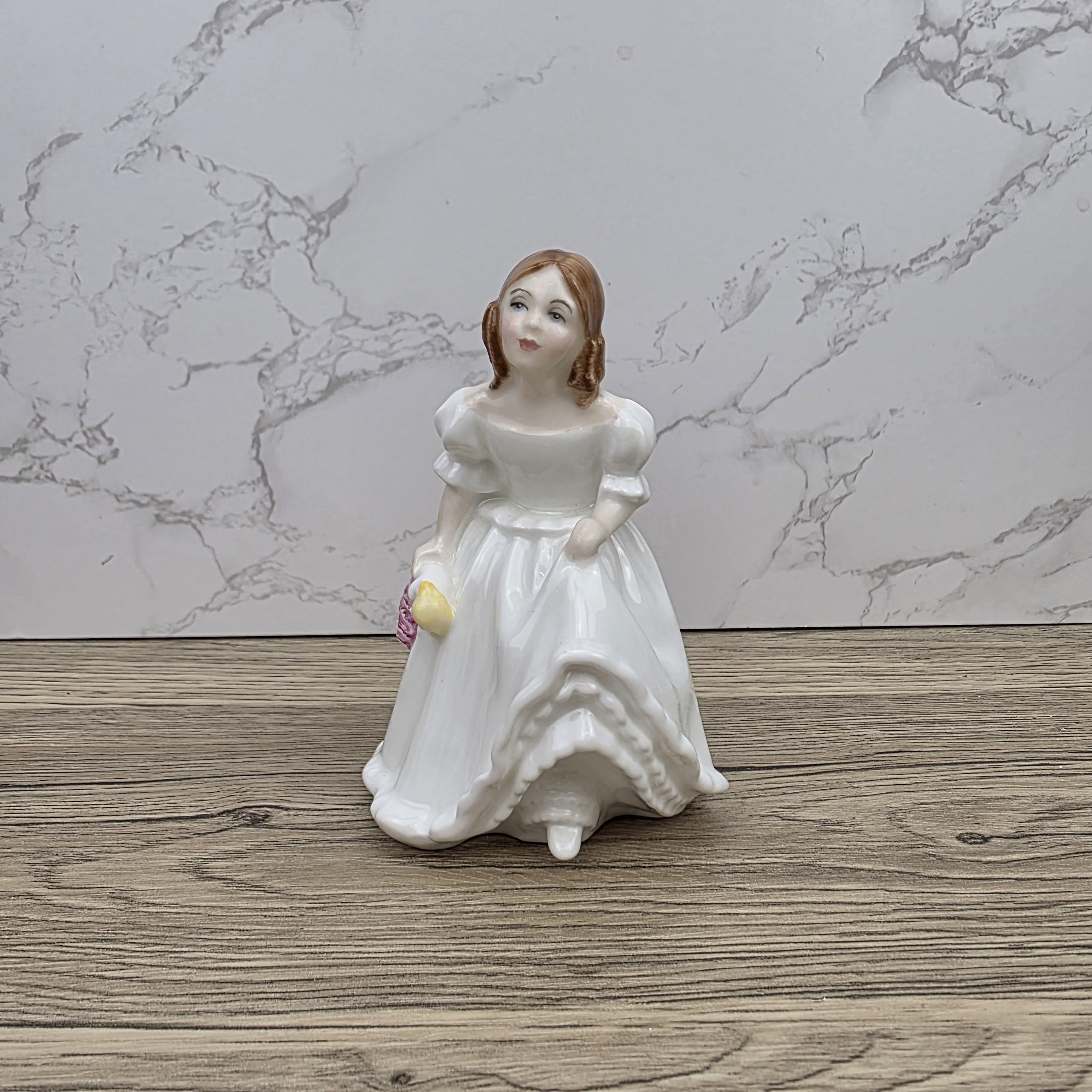Vintage Royal Doulton Lynsey HN3043 Porcelain Girl Figurine Hand Decorated England 1984 Bone China