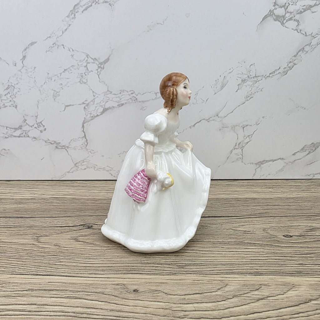 Vintage Royal Doulton Lynsey HN3043 Porcelain Girl Figurine Hand Decorated England 1984 Bone China