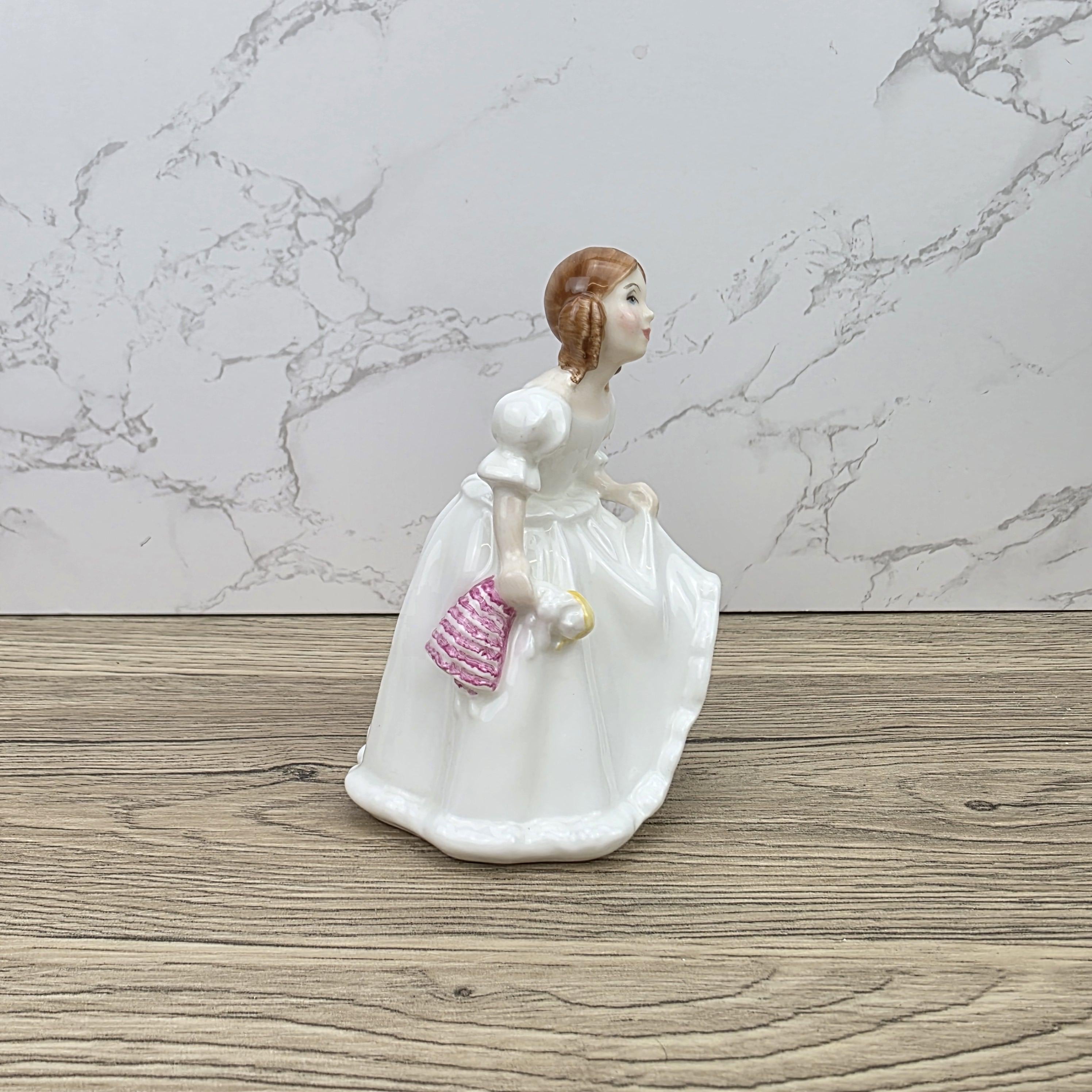 Vintage Royal Doulton Lynsey HN3043 Porcelain Girl Figurine Hand Decorated England 1984 Bone China