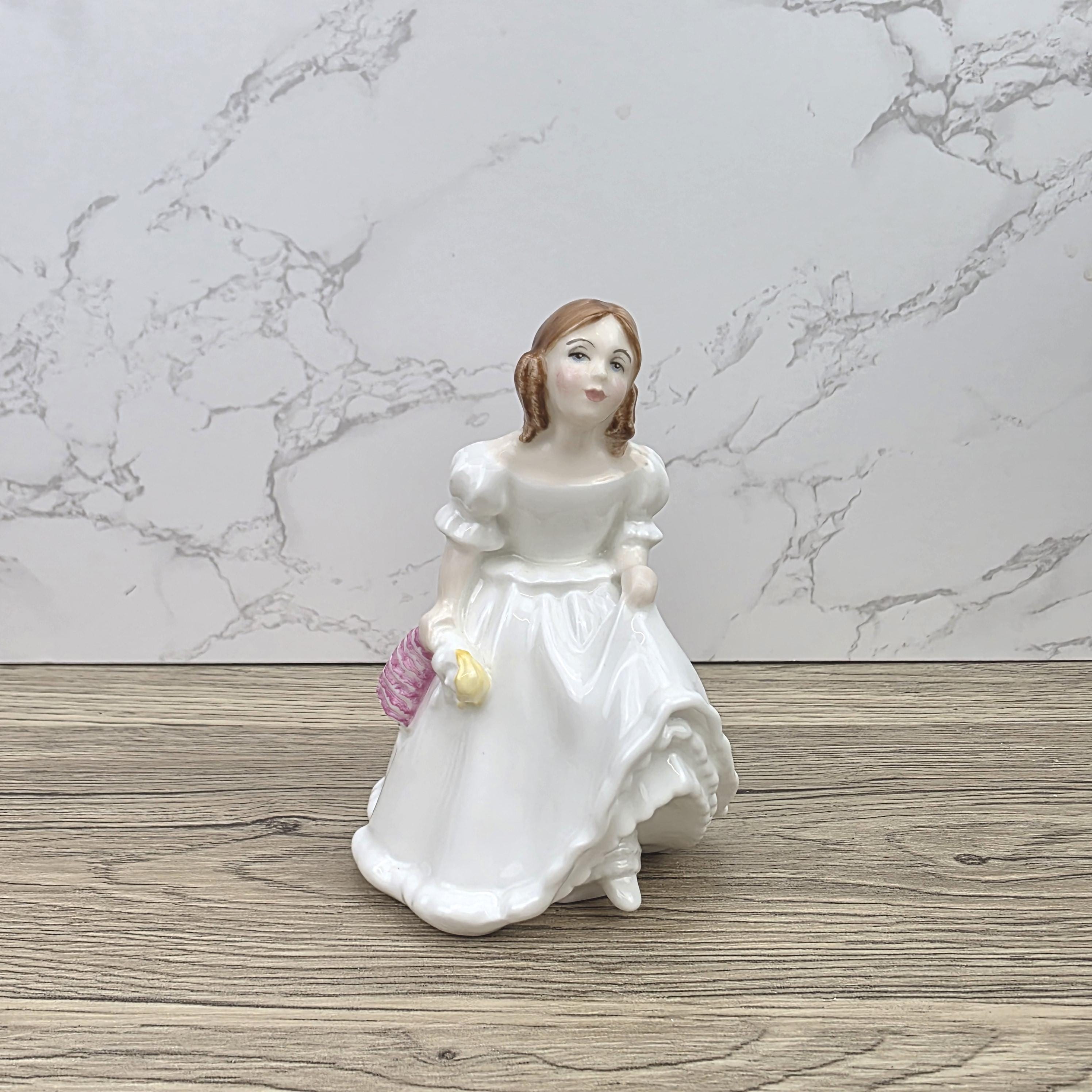 Vintage Royal Doulton Lynsey HN3043 Porcelain Girl Figurine Hand Decorated England 1984 Bone China