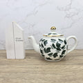 Ceramic Teapot Green Pattern by Price Kensington English Pottery Vintage Tableware Collectible Home Decor