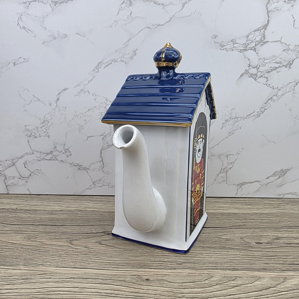 House Shaped Teapot Price Kensington Made in England | Cottage Design | Blue Ceramic Tea Pot