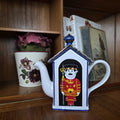 House Shaped Teapot Price Kensington Made in England | Cottage Design | Blue Ceramic Tea Pot