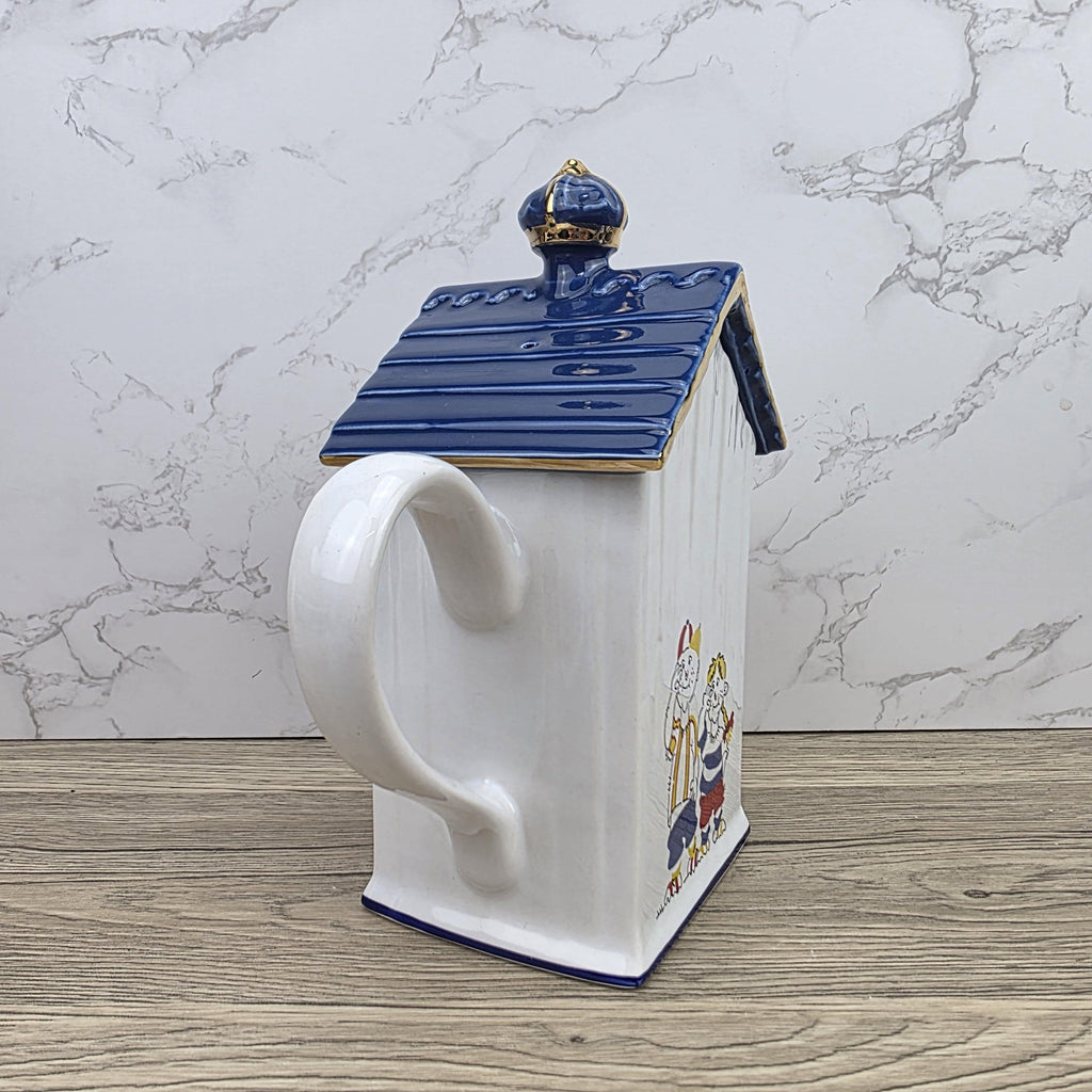 House Shaped Teapot Price Kensington Made in England | Cottage Design | Blue Ceramic Tea Pot