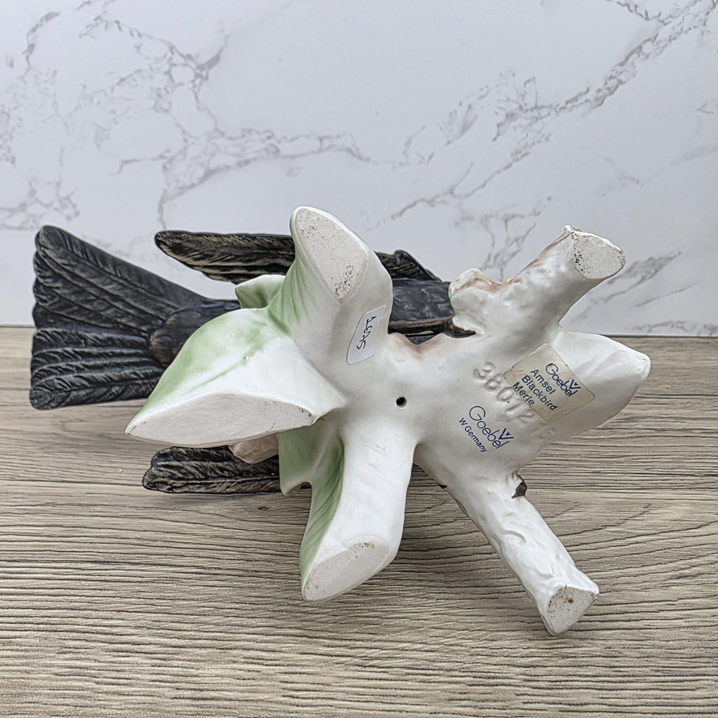 Hummel Goebel Blackbird Figurine Vintage West Germany Porcelain Songbird Collectible Sculpture