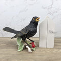 Hummel Goebel Blackbird Figurine Vintage West Germany Porcelain Songbird Collectible Sculpture