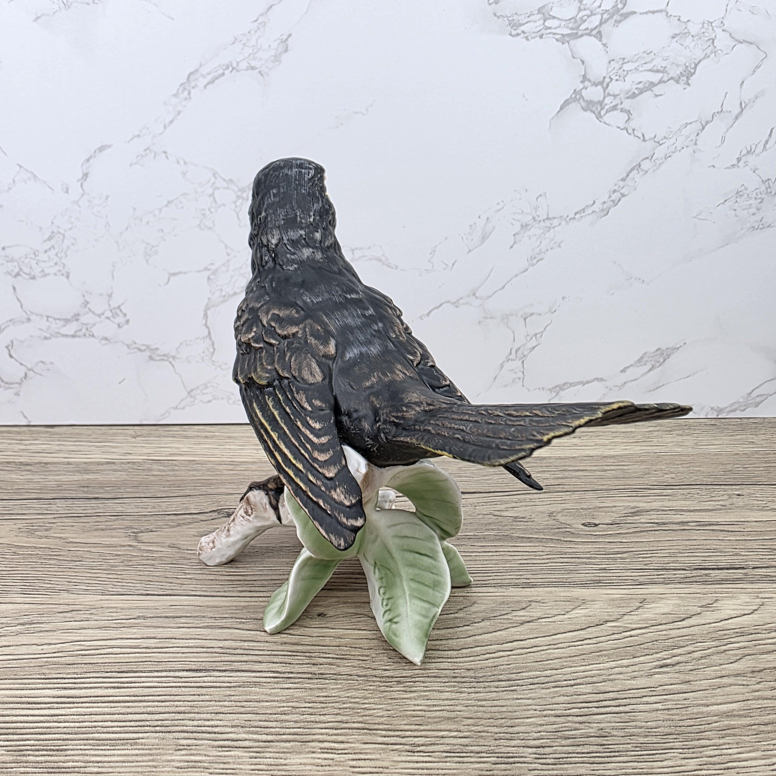 Hummel Goebel Blackbird Figurine Vintage West Germany Porcelain Songbird Collectible Sculpture