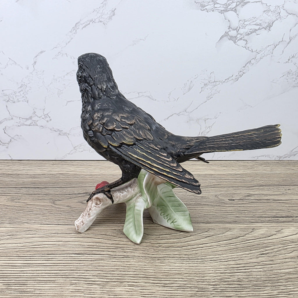 Hummel Goebel Blackbird Figurine Vintage West Germany Porcelain Songbird Collectible Sculpture