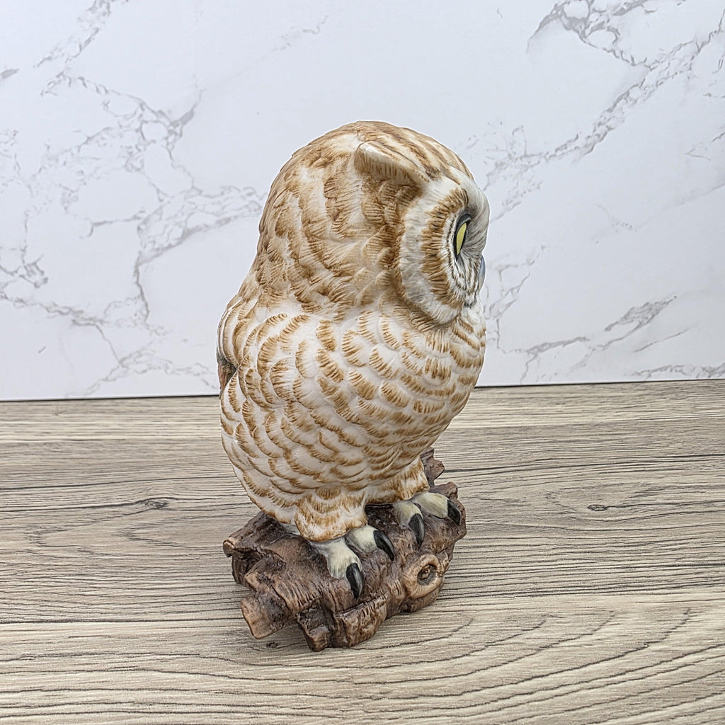 Vintage Goebel Owl Figurine USA Porcelain Wildlife Collectible Hand Painted 1960s Marked Decor