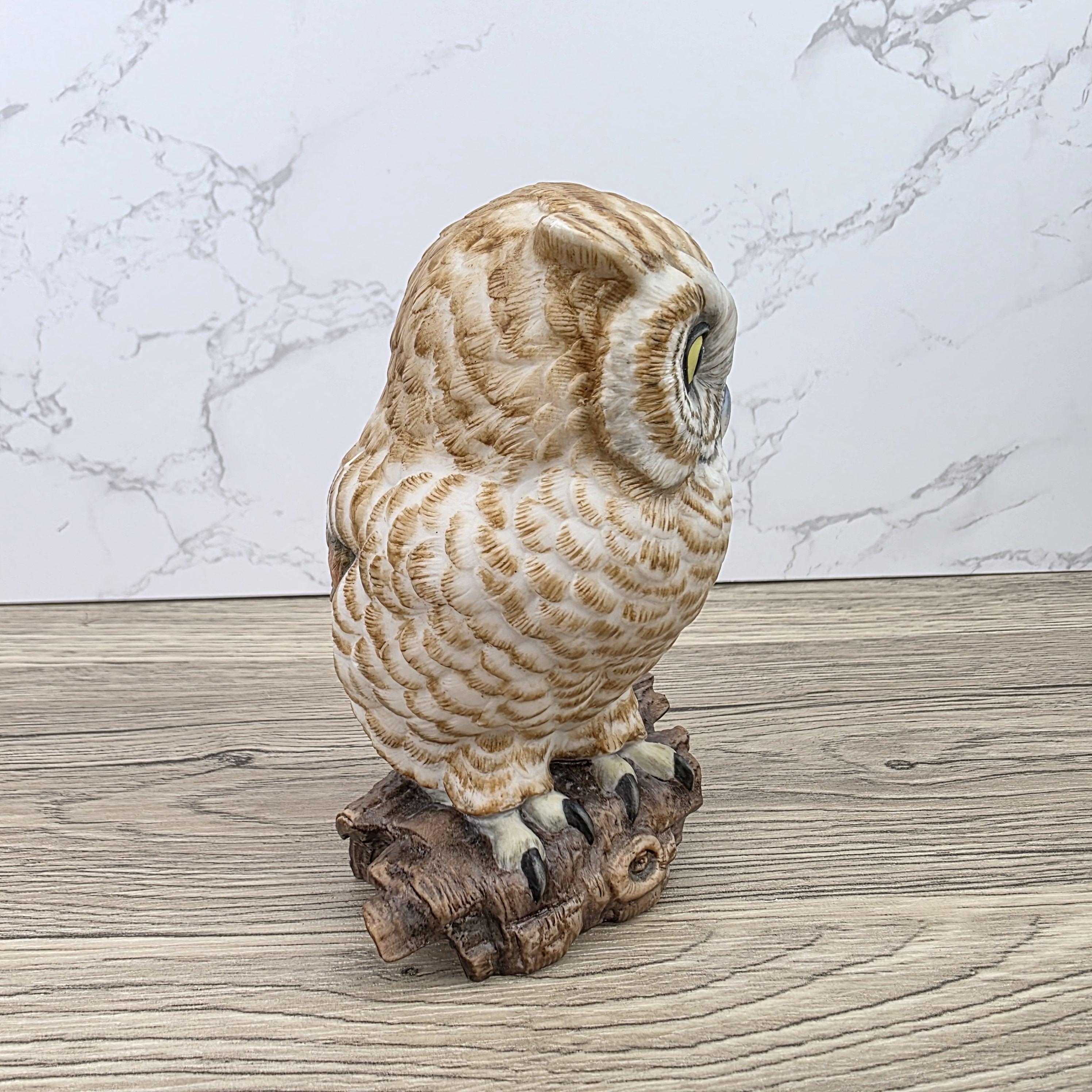 Vintage Goebel Owl Figurine USA Porcelain Wildlife Collectible Hand Painted 1960s Marked Decor