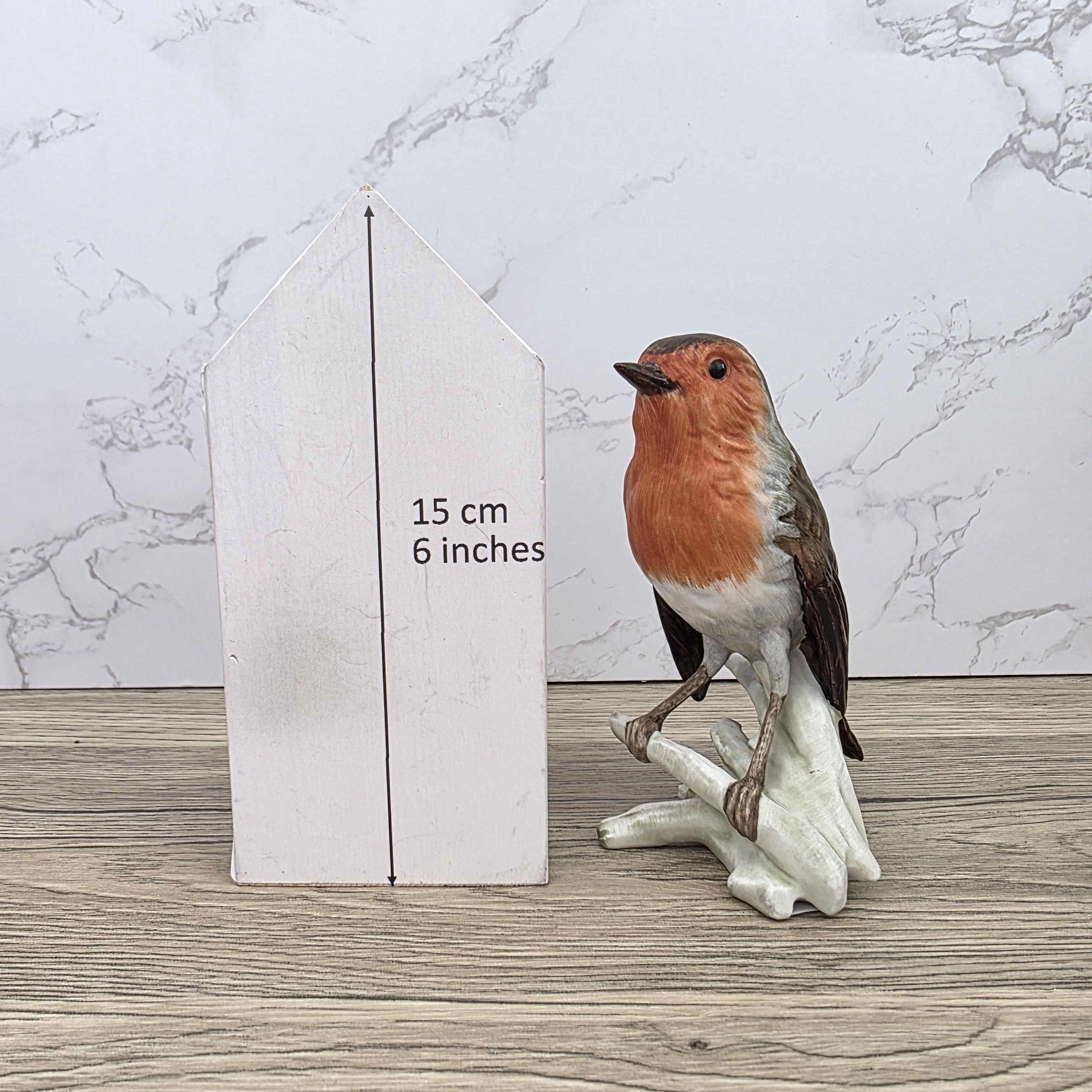Goebel Robin Bird Figurine Rotkehlchen | Hummel W Germany Porcelain Songbird on Branch Base Sculpture