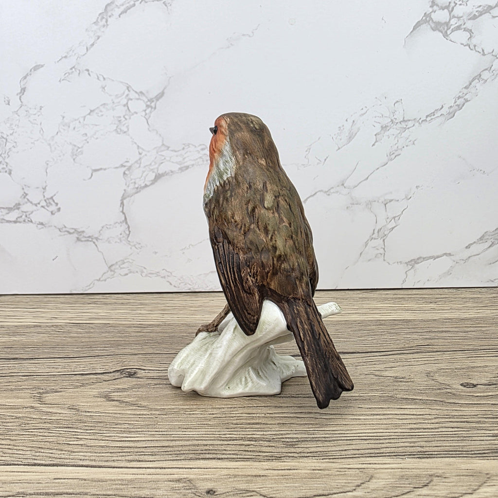 Goebel Robin Bird Figurine Rotkehlchen | Hummel W Germany Porcelain Songbird on Branch Base Sculpture