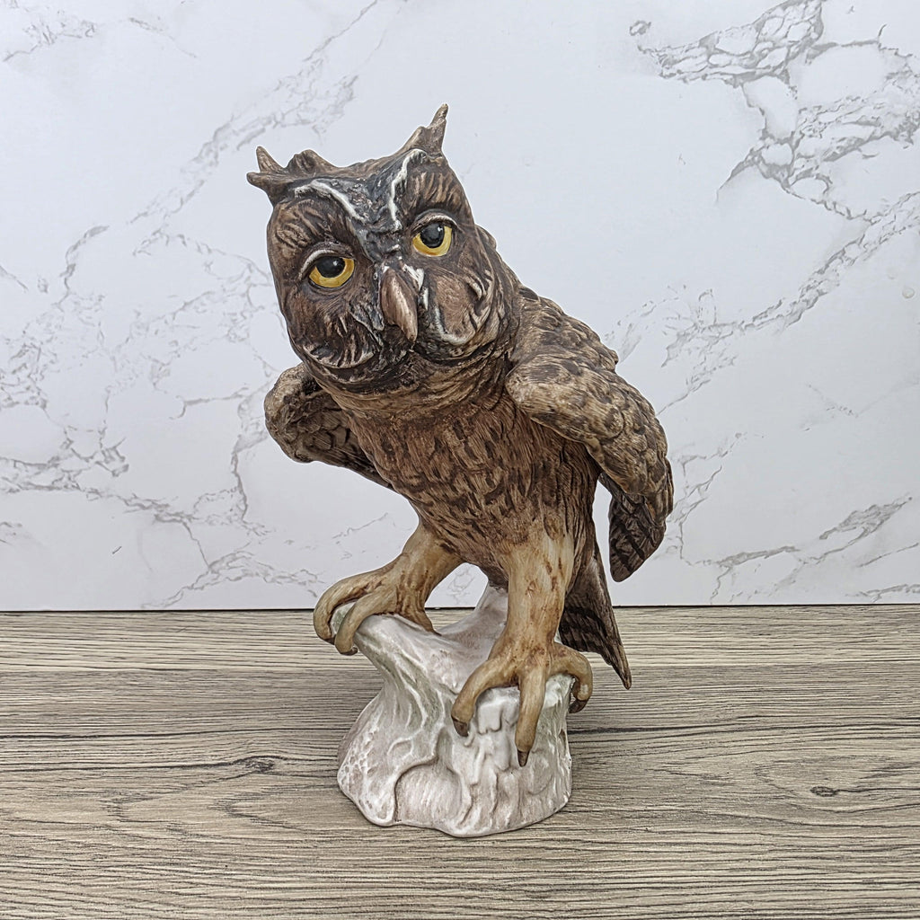 W Goebel Hummel Screech Owl Figurine CV99 1969 | West Germany Hand Painted Porcelain Sculpture