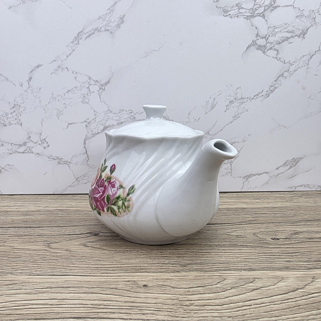 Floral Rose Porcelain Teapot - Old Country Roses Style
