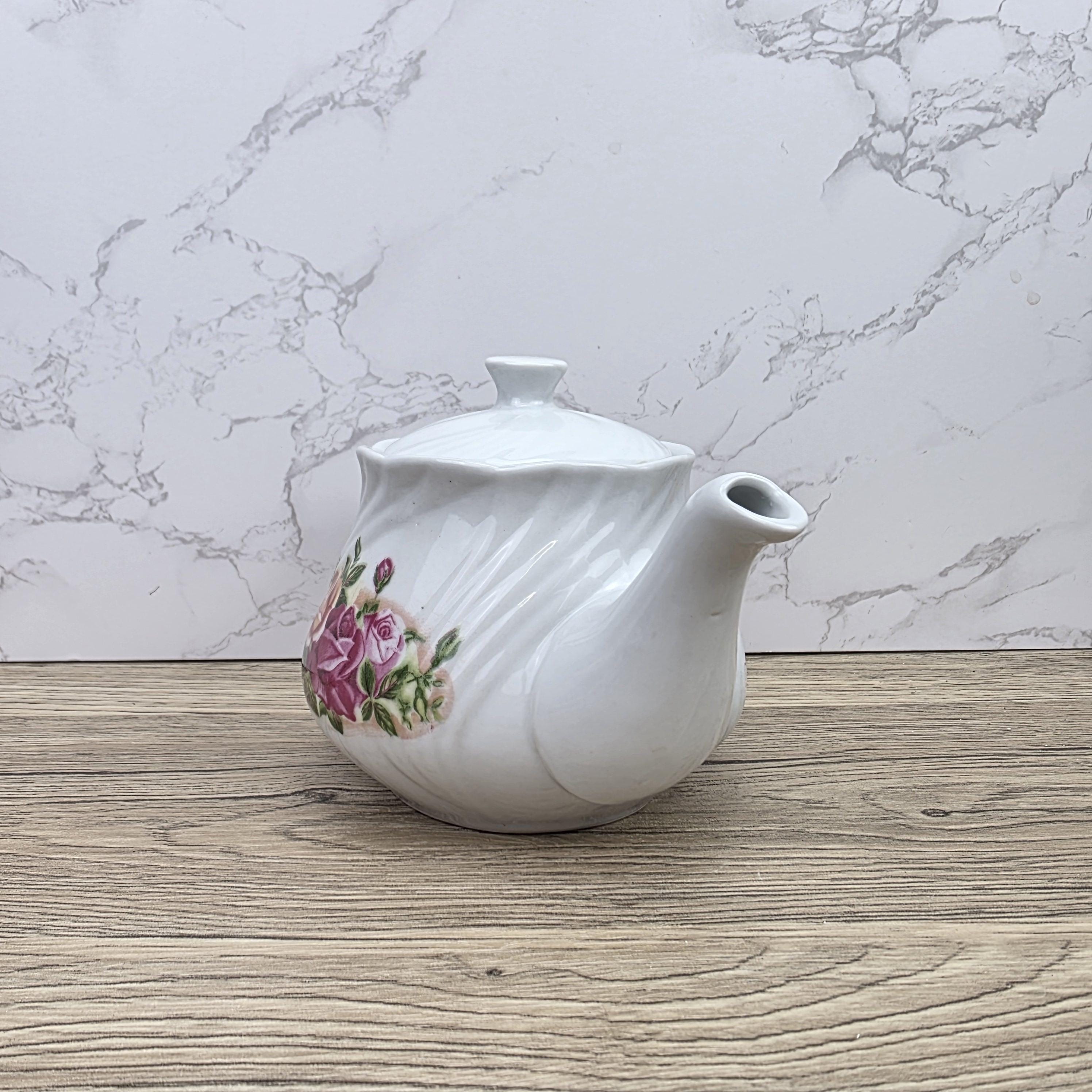 Floral Rose Porcelain Teapot - Old Country Roses Style
