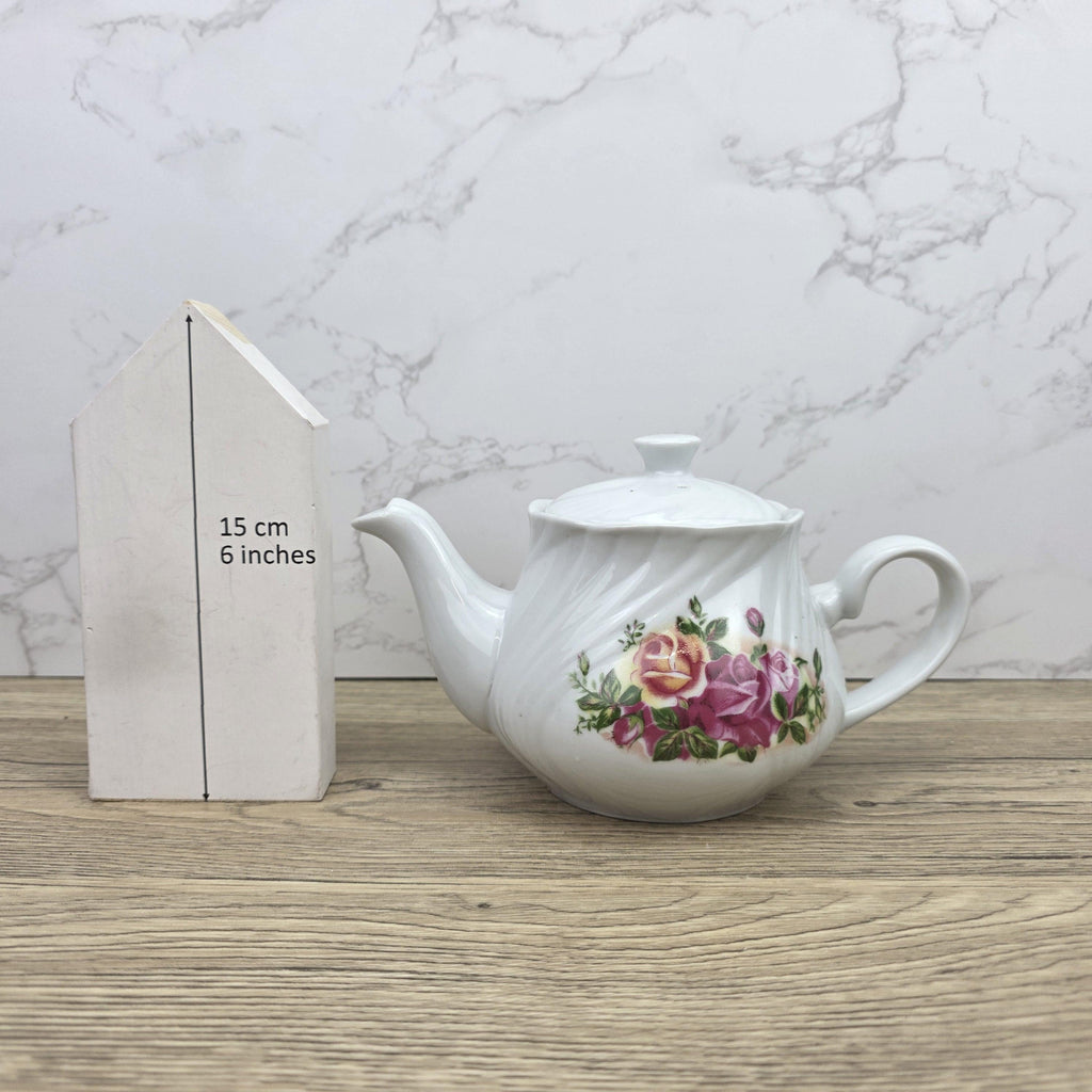 Floral Rose Porcelain Teapot - Old Country Roses Style