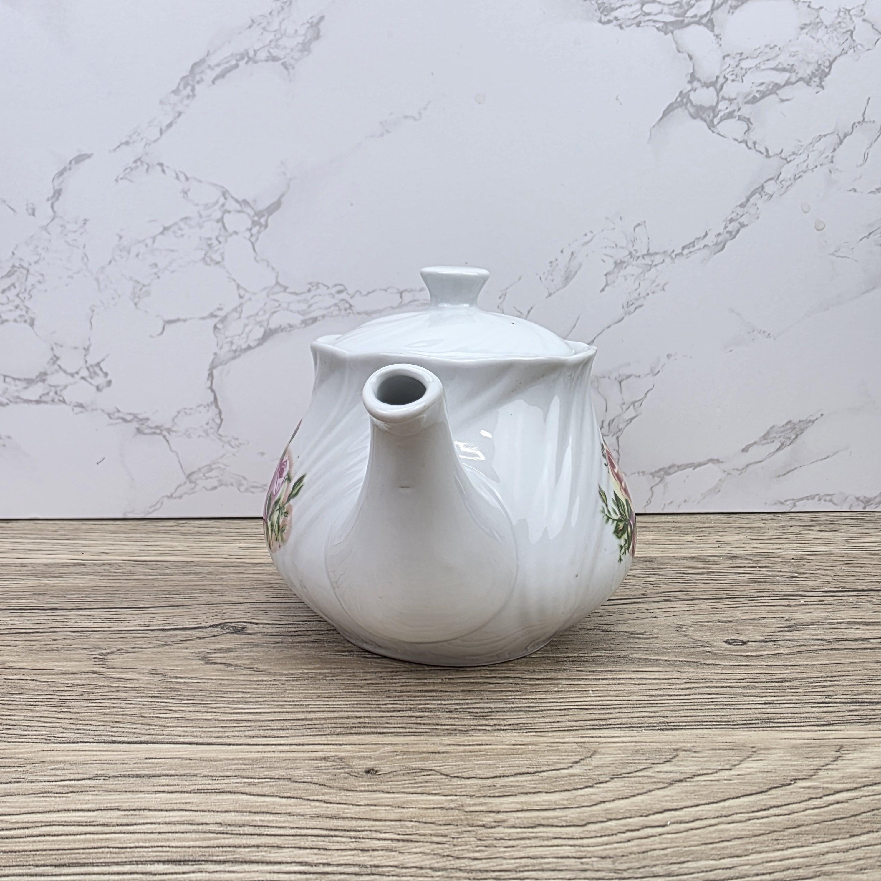 Floral Rose Porcelain Teapot - Old Country Roses Style