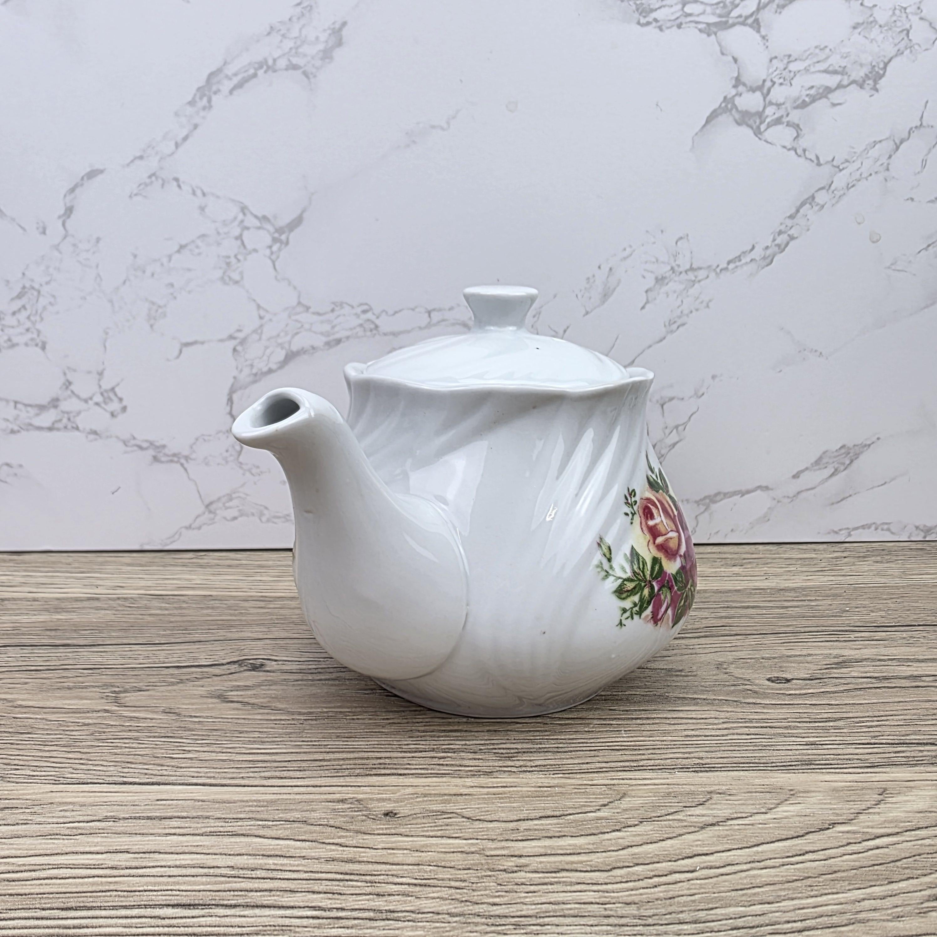 Floral Rose Porcelain Teapot - Old Country Roses Style