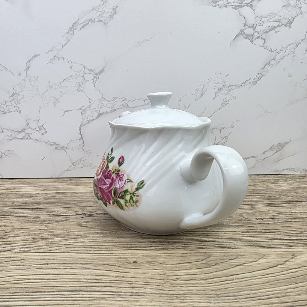 Floral Rose Porcelain Teapot - Old Country Roses Style
