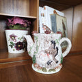 Vintage Leonardo Bird Nest Tree Stump Teapot With Lid Ceramic Woodland Relief Collectible Decoration