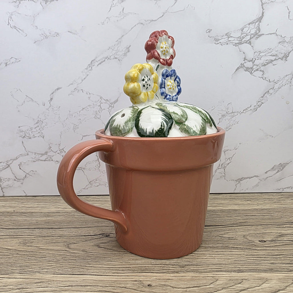 Vintage Planter Teapot With Lid, Price Kensington Made in England, Floral Ceramic Tea Pot