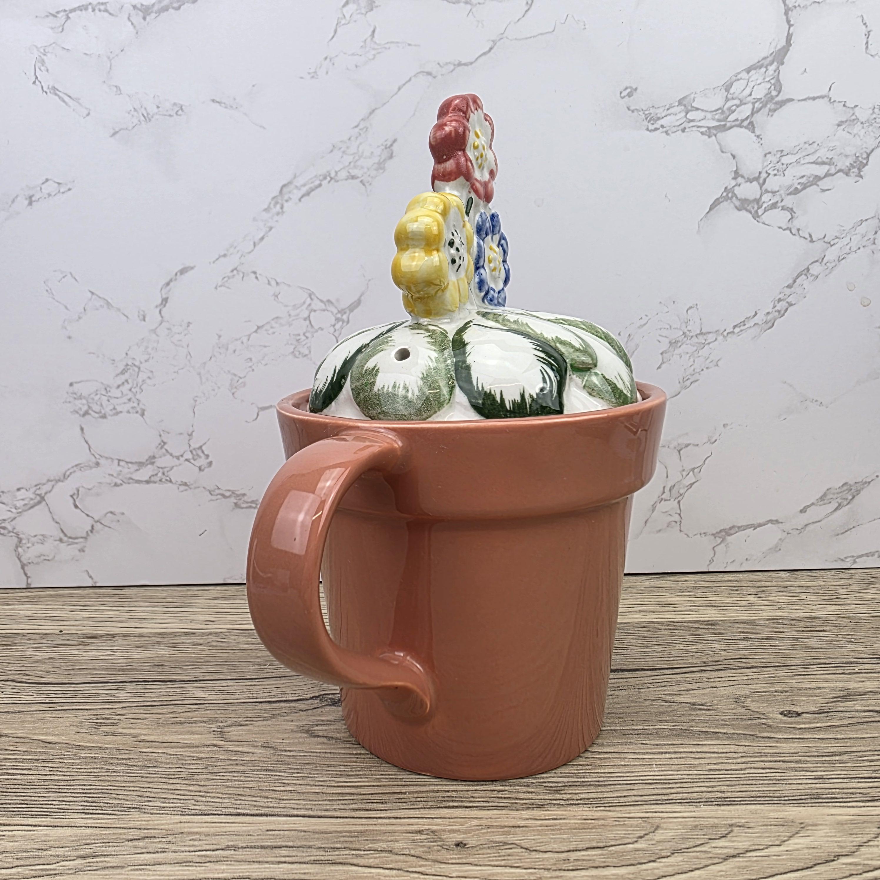 Vintage Planter Teapot With Lid, Price Kensington Made in England, Floral Ceramic Tea Pot