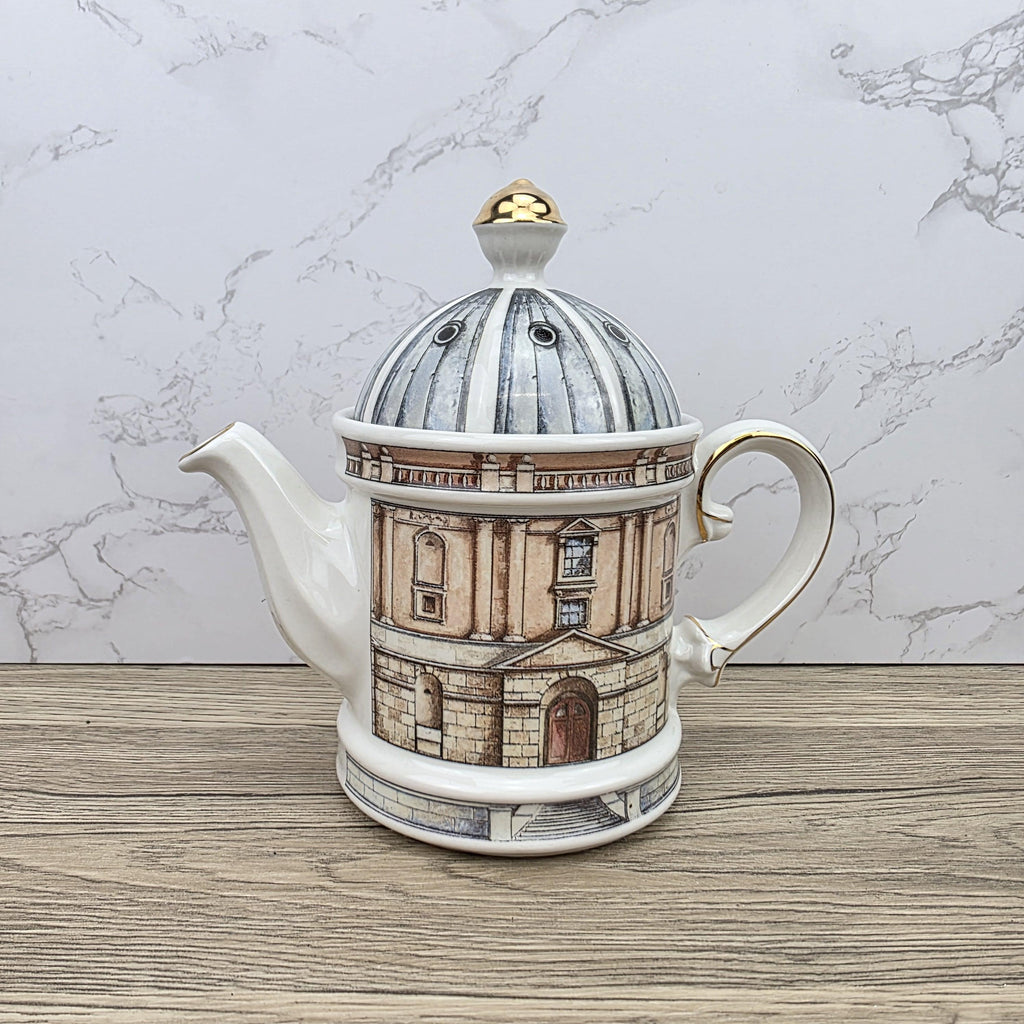 Vintage Architectural Ceramic Teapot | Radcliffe Camera Design | Past Times England Collectible Oxford Landmark