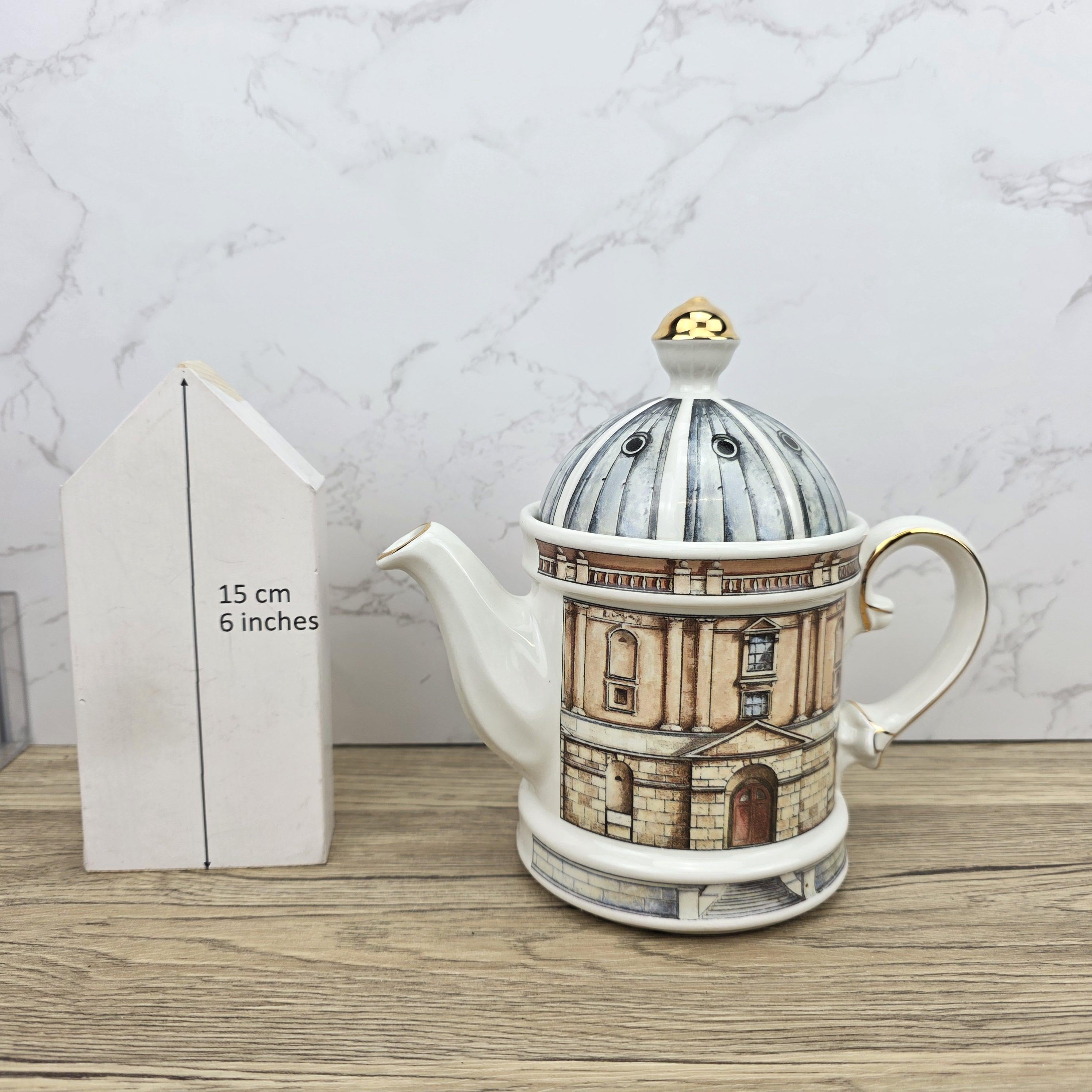 Vintage Architectural Ceramic Teapot | Radcliffe Camera Design | Past Times England Collectible Oxford Landmark