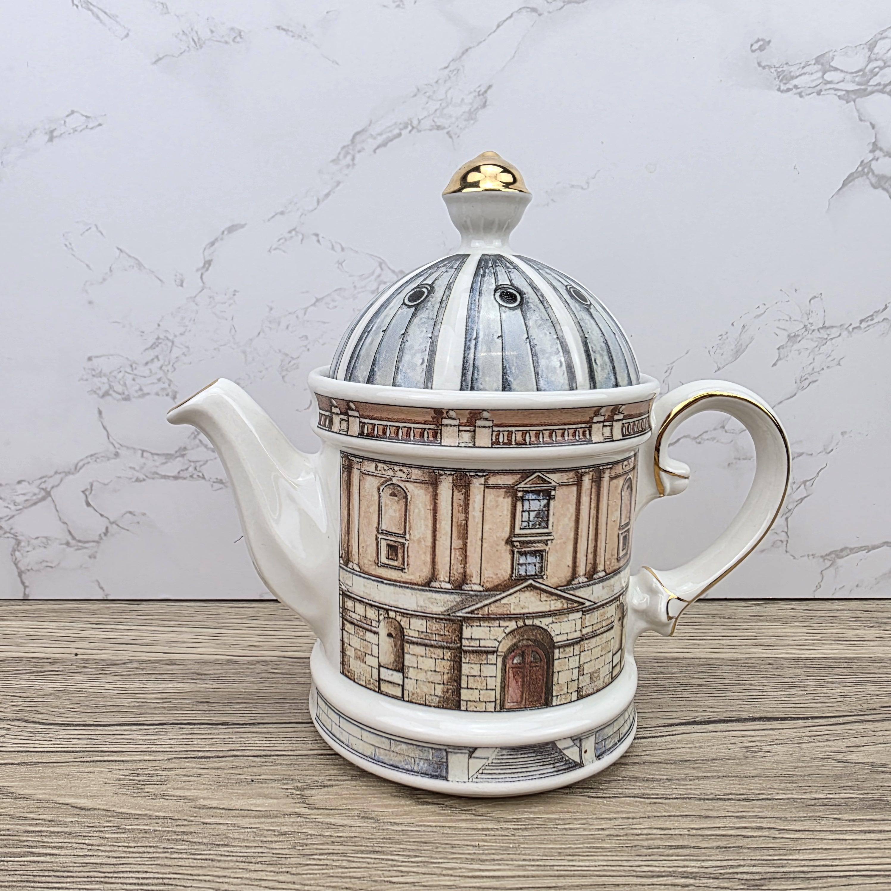 Vintage Architectural Ceramic Teapot | Radcliffe Camera Design | Past Times England Collectible Oxford Landmark