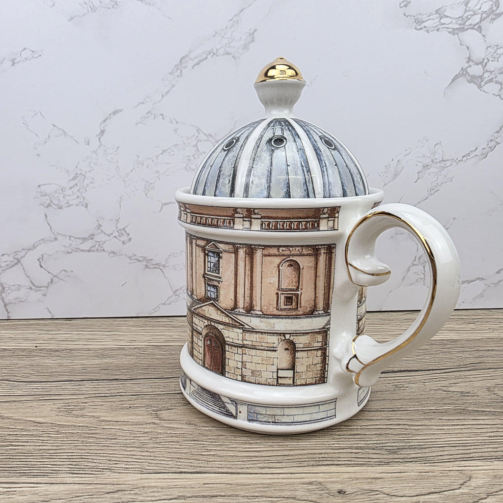 Vintage Architectural Ceramic Teapot | Radcliffe Camera Design | Past Times England Collectible Oxford Landmark