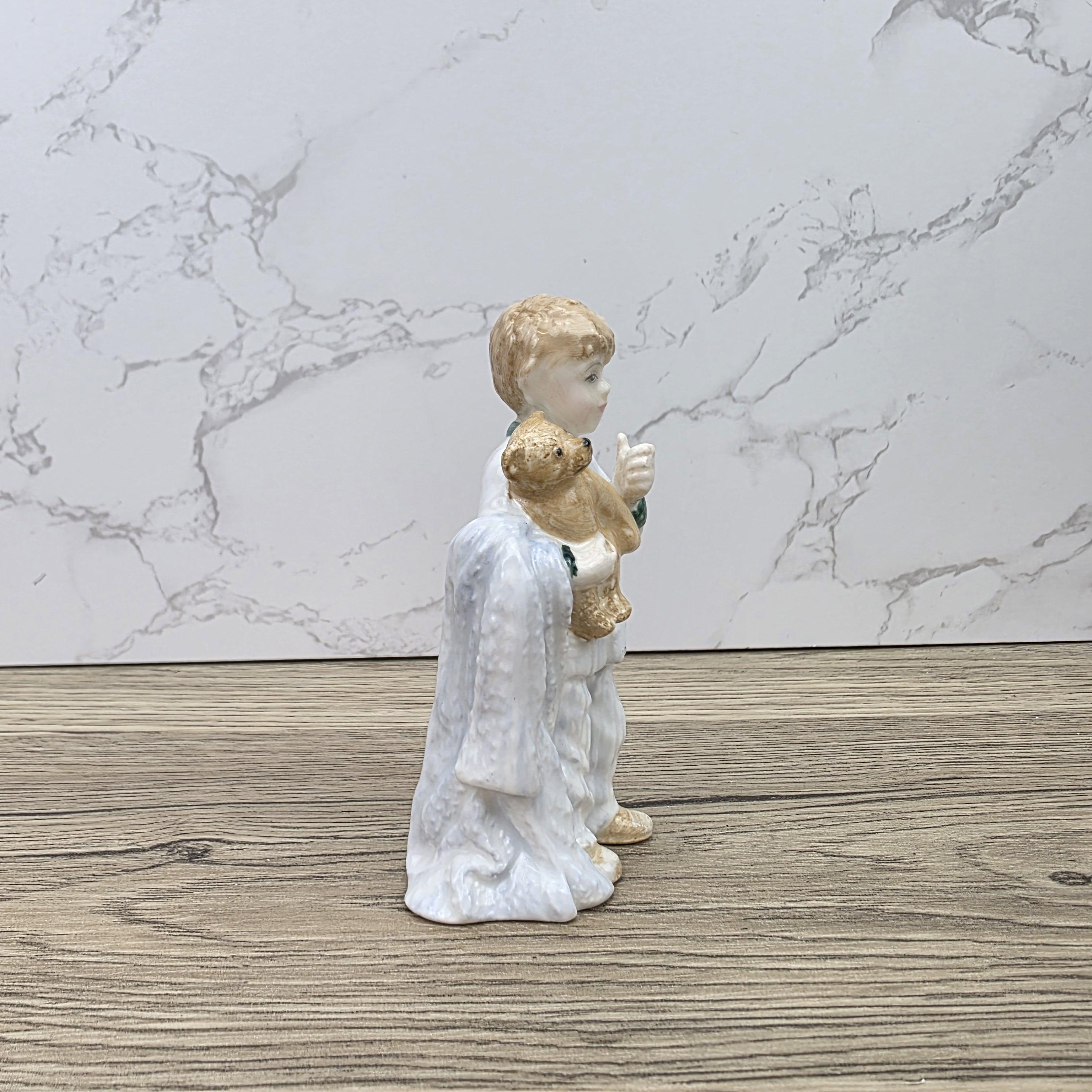 Vintage Royal Doulton Sleepy Head HN3761 Porcelain Child Figurine Hand Decorated England 1985 Collectible