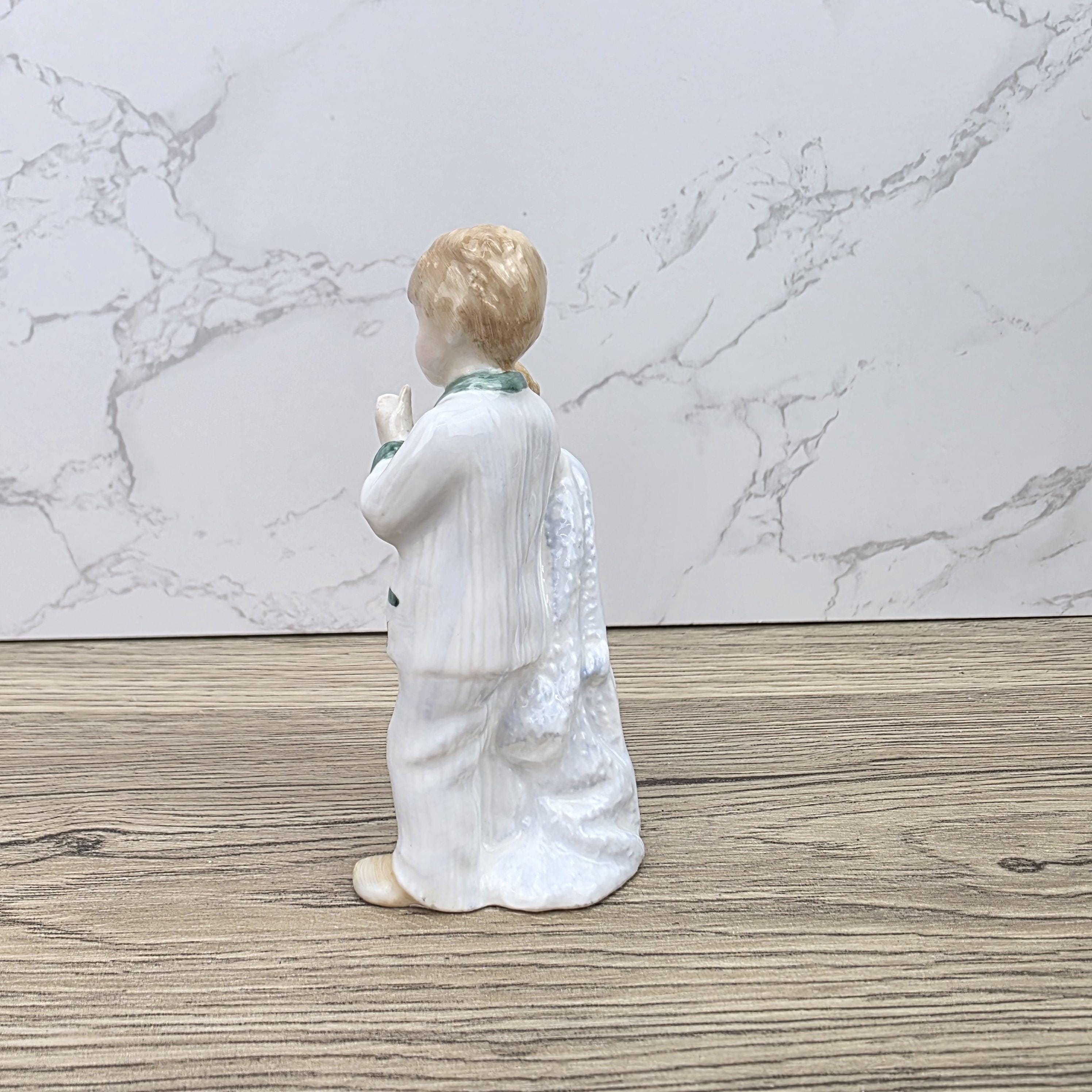 Vintage Royal Doulton Sleepy Head HN3761 Porcelain Child Figurine Hand Decorated England 1985 Collectible
