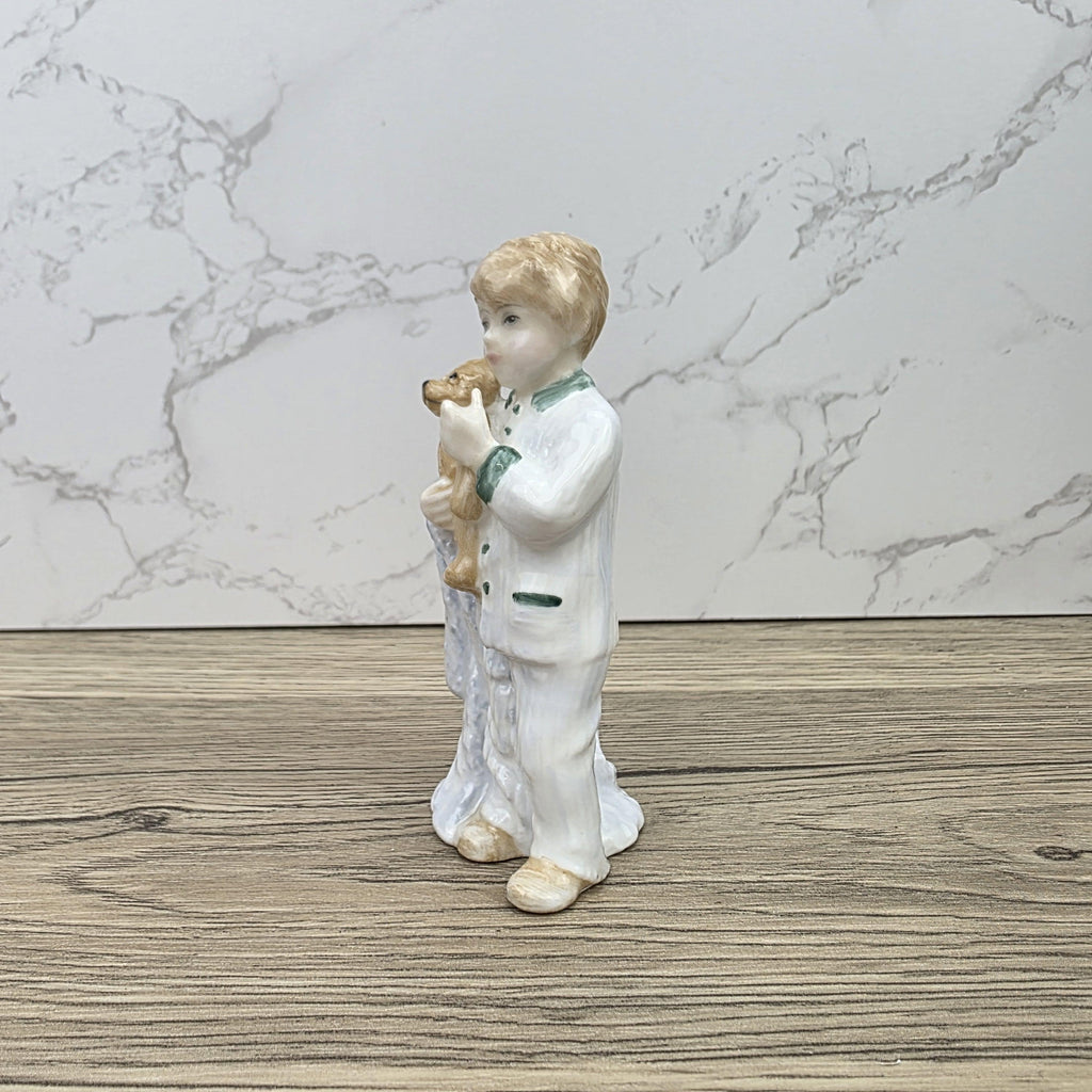 Vintage Royal Doulton Sleepy Head HN3761 Porcelain Child Figurine Hand Decorated England 1985 Collectible
