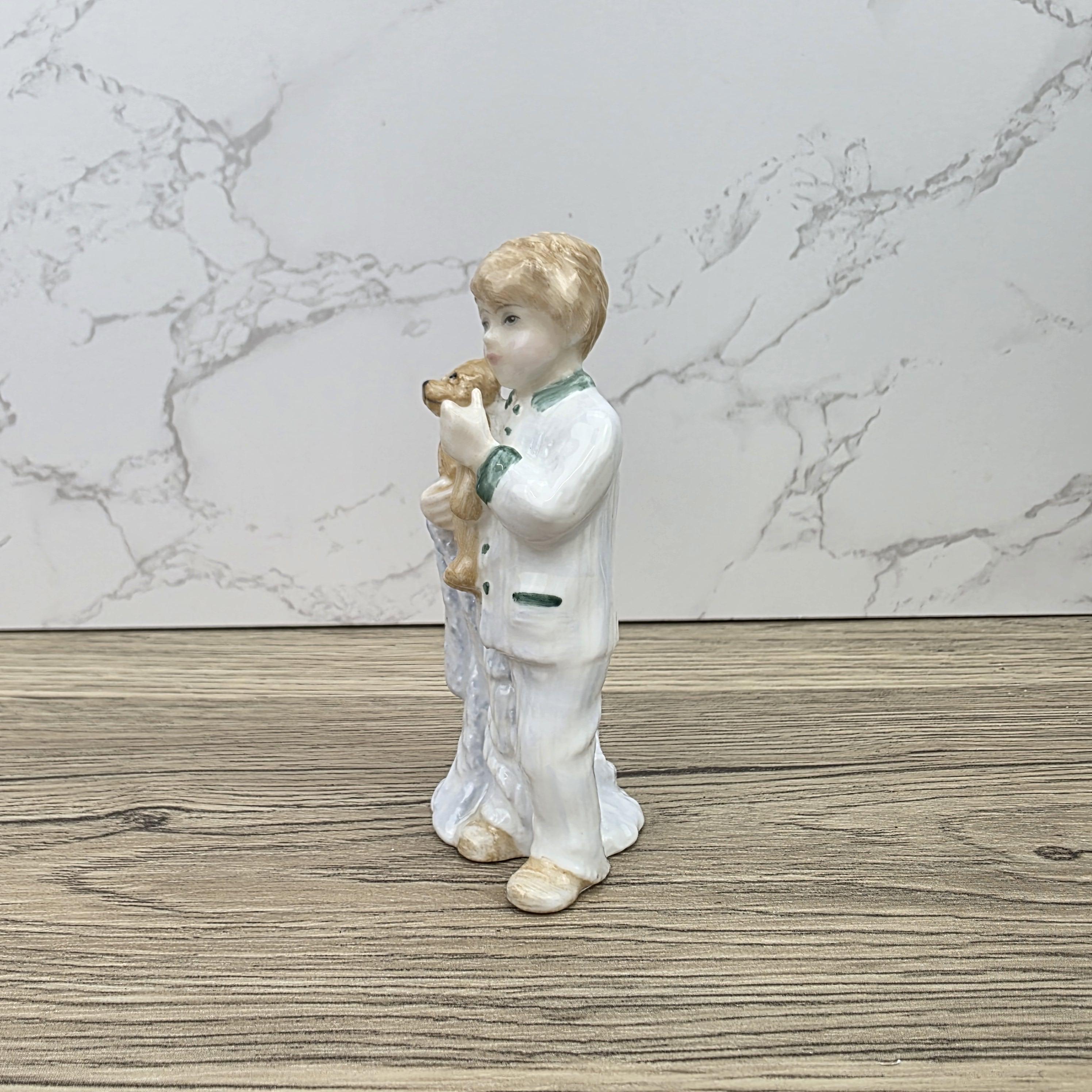 Vintage Royal Doulton Sleepy Head HN3761 Porcelain Child Figurine Hand Decorated England 1985 Collectible