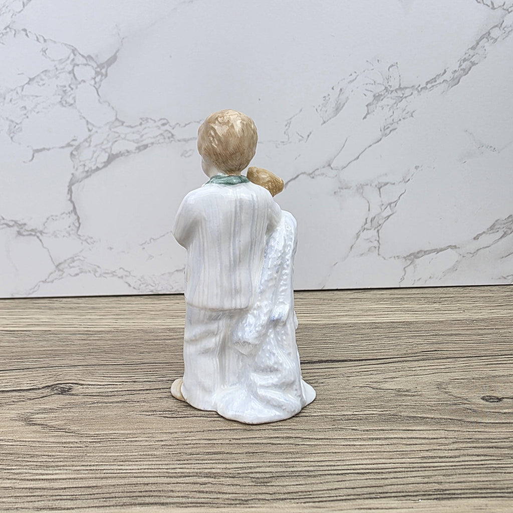 Vintage Royal Doulton Sleepy Head HN3761 Porcelain Child Figurine Hand Decorated England 1985 Collectible